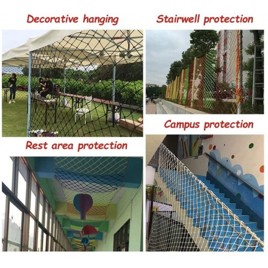LYRFHW Climbing Safety Net,Color Rope Net Outdoor Training Development Protection Net Playground Kindergarten Climbing Net Children Balcony Protective Netting (Size : 18m)