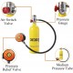KTZAJO 1L/0.5L Scuba Oxygen Cylinder Diving Air Tank Scuba Diving Respirator Set Snorkeling Breathing Equipment (Color : 1L Yellow Set)