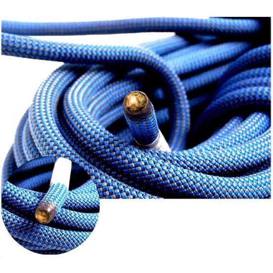CHUNSHENN Climbing Rope Static Rope Speed Drop Rope Nylon Rope 9/10/10.5mm Diameter Length 10/20/30/40/50/100m Blue Ropes (Size : 10mm 100m) Outdoor Recreation