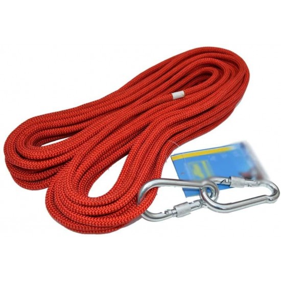 ZHWNGXO Outdoor Wear Rope, 8mm Safety Rope Sturdy Tough Wear-Resistant Soft and Easy to Knot Red (Size : 60m)