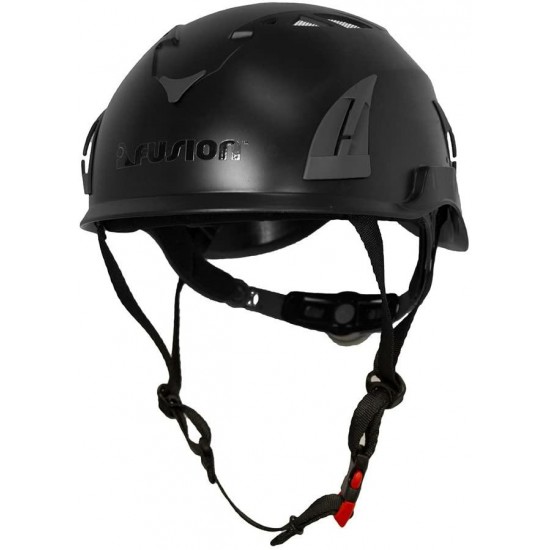 Fusion Climb Pro Backyard Zip Line Kit Harness Lanyard Trolley Carabiner Helmet Vest Glove Bundle FK-A-HLTCHVG-35