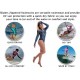 Slipins Zippered Long Sleeve Swimsuit SurfSkin Mini with UV Protection for Surfing, Swimming, Diving, Snorkeling, Water Sports