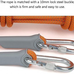 OUPPENG Firm Secure Climbing Rop Climbing Rope, Hemp Rope, Aerial Work Rope, 8/10.5/12MM, Polyester Material, Multi-purpose, Rescue, Rock Climbing, Mountaineering Equipment (Color : Orange, Size : 12m