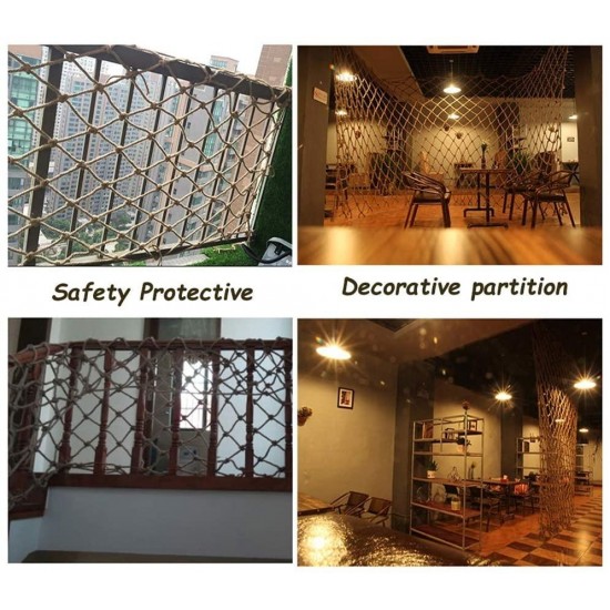 LYRFHW Safety Net Climbing Rope Net Wall Decoration Safe Net Stairs Patios Balcony Anti-cat Net Playground Swing Outdoor Climbing Protection Net (10mm/10cm)