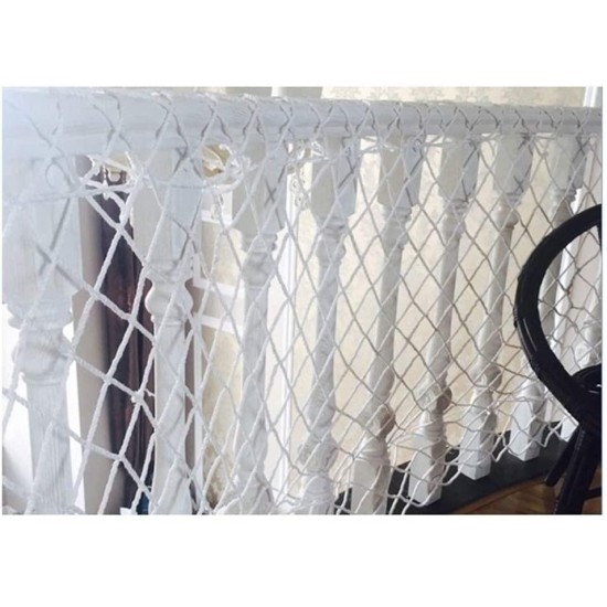 LYRFHW White Climbing Net，Isolation Protection Net Nursery Children's Staircase Protective Net Balcony Decorations Fence Net Nylon Anti-Fall Cover Net (Size : 25m)