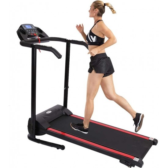 Electric Treadmill Folding Running Machine,Jogging Walking Exercise Fitness Machine,Cardio Training Walking Machine w/Incline LCD Display for Family & Office Workout