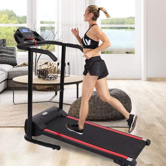 Electric Treadmill Folding Running Machine,Jogging Walking Exercise Fitness Machine,Cardio Training Walking Machine w/Incline LCD Display for Family & Office Workout