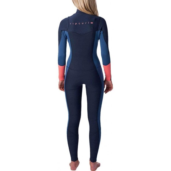 Rip Curl Dawn Patrol Wetsuit | Women’s Neoprene Full Suit Chest Zip Wetsuit for Surfing, Watersports, Swimming, Snorkeling | Designed for Durability | 4/3mm