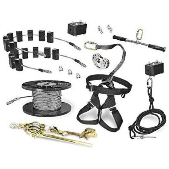 150' Rogue PRO Zip Line Kit, Complete Package, Tensioning Kit, 1 Year Warranty