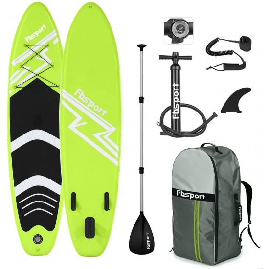 Premium Inflatable Stand Up Paddle Board (6 inches Thick) with Durable SUP Accessories & Carry Bag | Wide Stance, Surf Control, Non-Slip Deck, Leash, Paddle and Pump , Standing Boat for Youth & Adult