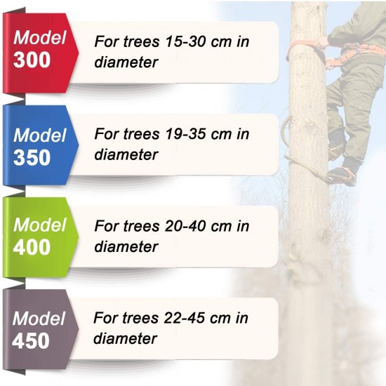 SANGYM Tree Climbing Spikes, Non-Slip Pole Climbing Spikes with Safety Harness, Adjustable Electrician Wooden Pole Foot Buckle, for Hunting Observation, Picking Fruit