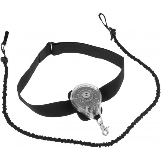 Blue Planet Foil Waist Leash with Shock Cord | Safe Quick Release Reel Leash Designed for SUP Foiling and Wing Foiling - Includes Waist Belt for Secure, Easy Connection