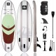 Roc Inflatable Stand Up Paddle Board W Free Premium SUP Accessories & Backpack, Non-Slip Deck. Bonus Waterproof Bag, Leash, Paddle and Hand Pump