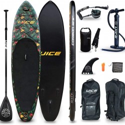 UICE Black Carbon Inflatable Stand Up Paddle Board 11'x33 x6, Unique Classic Design with Premium Standard Accessories Popular Size for Turing, Surfing and Yoga
