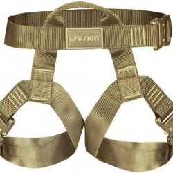 Fusion Climb Miraj Tactical Half Body Triple Quick Release Buckle Adjustable Harness 23kN M-XL Coyote Brown