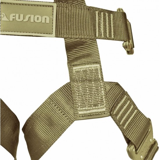 Fusion Climb Miraj Tactical Half Body Triple Quick Release Buckle Adjustable Harness 23kN M-XL Coyote Brown