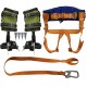 MOLOT Tree Climbing Spike Set Safety Belt with Sturdy Straps Safety Lanyard with Heavy Duty Carabiner
