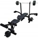 Adjustable Barbell Rack Weight Bench,Height Adjustable Olympic Workout Bench for Home Office Gym,Dumbbell Barbell Lifting Press Equipment,Incline Utility Weightlifting Bench