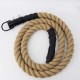 Gym Climbing Ropes with Clip for Training, Fitness, Strengthen Muscle Power, Battle, Exercise, Hemp Fishing Rope Shock Absorbent Weather Resistant All Purpose Braid Rope,38mm4m