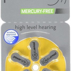 Power One Zinc Air Hearing Aid Batteries, (Yellow), P10