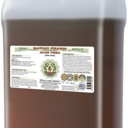 Aloe Vera Alcohol-Free Liquid Extract, Organic Aloe Vera (Aloe Vera) Dried Leaf Glycerite Hawaii Pharm Natural Herbal Supplement 64 oz