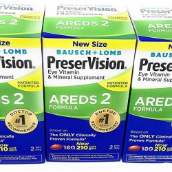 PreserVision AREDS 2 Eye Vitamin & Mineral Supplement with Lutein and Zeaxanthin, Soft Gels, 3 Pack (210ct Each) GHO#IER