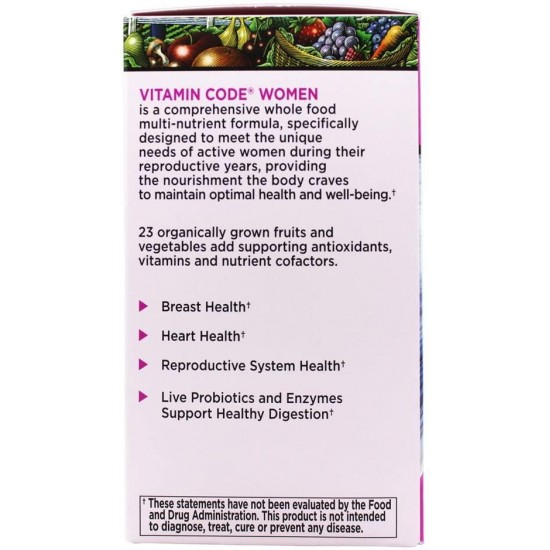 Garden of Life Vitamin Code Raw Women's Multivitamin, 240 Vegetarian Capsules (Pack of 3)