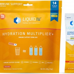 Liquid I.V. Hydration Multiplier + Immune Support, Easy Open Packets, (Natural Tangerine Flavor, 168 Count)