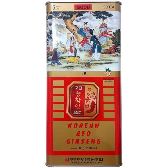 Pocheon 600g Korean Canned Dried Panax Red Ginseng Extra Large 19 Roots 6 Years Good Grade 600-15