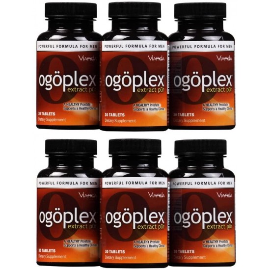 Ogoplex® | Male Prostate Health and Urinary Support Supplement with Graminex® Swedish Flower Pollen, Saw Palmetto, Phytosterols & Lycopene - 1 Month Supply (6 Pack)