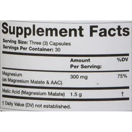 Olympian Labs Malic Acid, 300mg, 90 Capsules (Pack of 12)