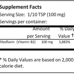 NuSci Vitamin B2 Riboflavin Pure Powder Energy (1000 Grams (2.2 lb))