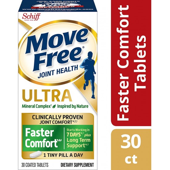 Move Free Calcium & Calcium Fructoborate Based Ultra Faster Comfort Tablets (30count In A Bottle), 30count (pack Of 12)