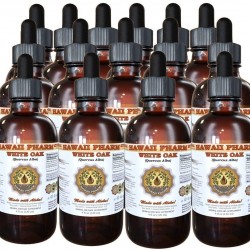 White Oak Liquid Extract, Organic White Oak (Quercus Alba) Tincture, Herbal Supplement, Hawaii Pharm, Made in USA, 15x4 fl.oz