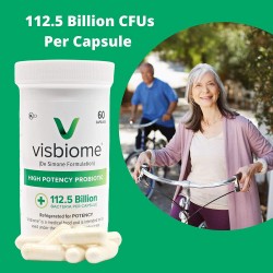 Visbiome® High Potency Probiotic 60 Capsules 112.5 Billion CFU - Shipped Cold in Recyclable Cooler with Temperature Monitor (4-Pack)