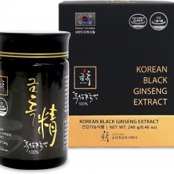 GeumHeuk Korean Black Ginseng 240g - 100% Black Ginseng - Boost Immunity and Promote Enhance Immunity, Mental Performance, Stamina, Energy Health