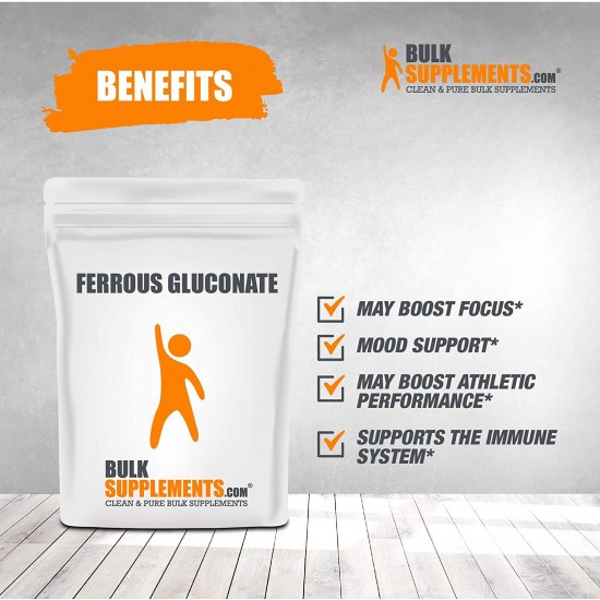 Bulksupplements Ferrous Gluconate Powder (25 kilograms)