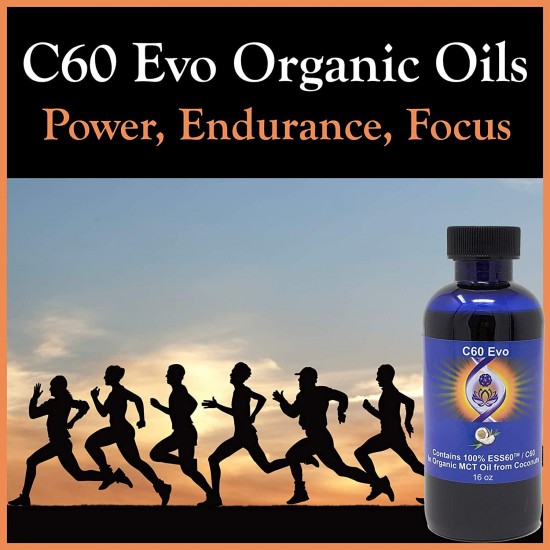 C60 EVO Organic MCT Oil - Our ESS60 Supports Joint Pain and Flexibility, Energy and Immunity, Sleep Aid Oil Supplement (16 oz)