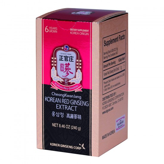 KGC Cheong Kwan Jang [Korean Red Ginseng Extract] For Extra Strength, Energy, Performance, Immune System Booster, Natural Energy Stamina, Blood Circulation and Mental Health Support - 240g