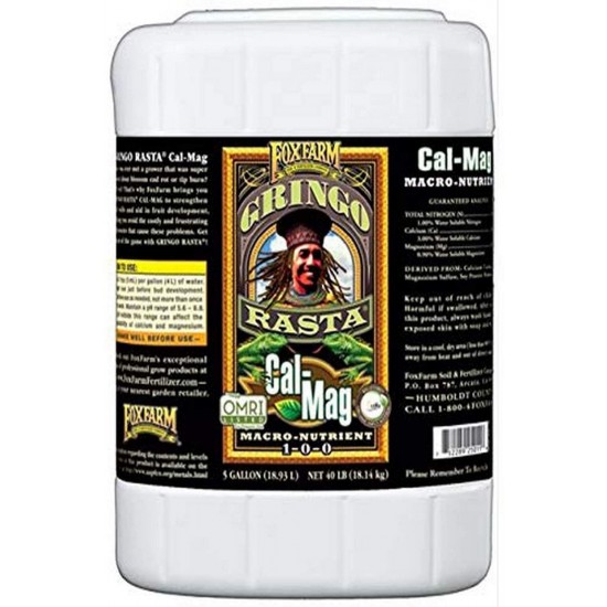 FoxFarm Gringo Rasta Cal-Mag Liquid 5 Gallon, FX14296