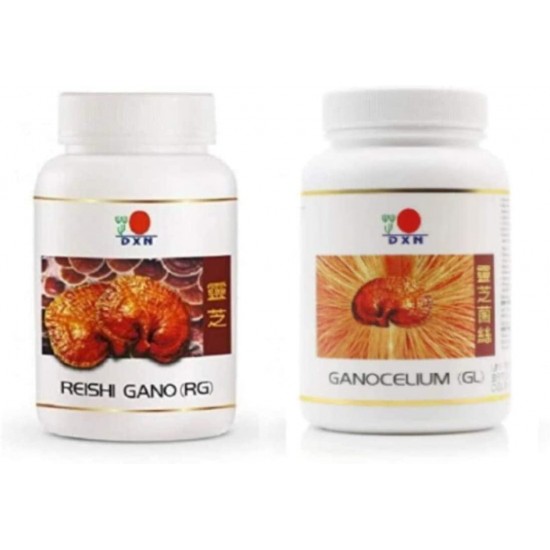 1 Bottle DXN Reishi Gano RG 360 Capsules + 1 Bottle DXN Ganocelium GL 360 Capsules