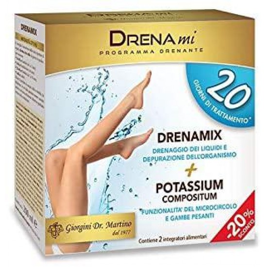 Dr Giorgini DRENAmi 2-Pack Products (Drenamix 200+Potassium Comp)