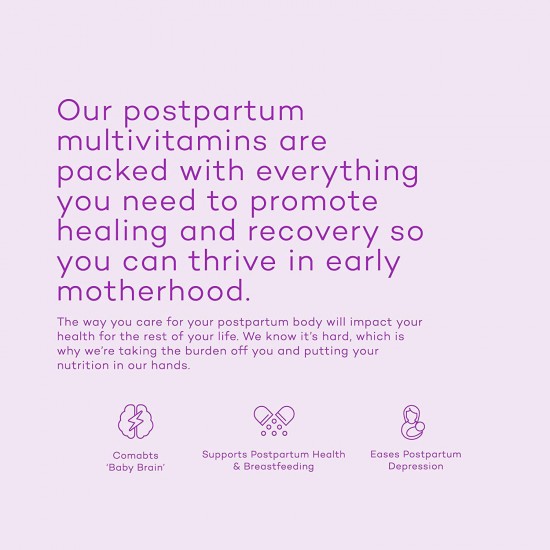 PREMAMA Postnatal Vitamin Capsules Vegan Multivitamin for Women Postpartum Care with Vitamin B12 & Folate | Provides Lactation Support and Breastfeeding Gluten-Free and Non-GMO 28 Servings (Pack of 6)