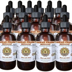 Skullcap Liquid Extract, Organic Skullcap (Scutellaria lateriflora) Tincture, Herbal Supplement, Hawaii Pharm, Made in USA, 15x4 fl.oz