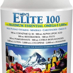 Andrew Lessman Multivitamin - Men's Elite-100 with Maximum Essential Omega-3 1000 mg 120 Packets – 40+ Potent Nutrients, Essential Vitamins, Minerals, Phytonutrients and Carotenoids. No Additives