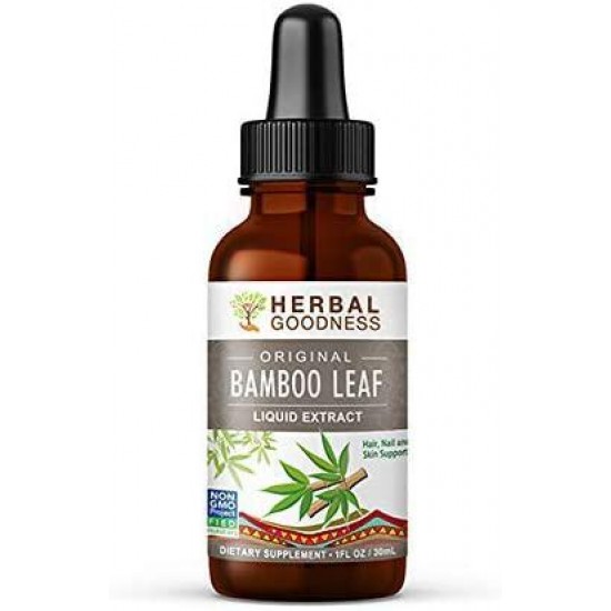 Bamboo Leaf Liquid Extract - Organic Non GMO Hair, Nail & Skin - Supplement-1 oz Bottle -Pack of 12 Bottles- Made in USA