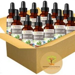 Bamboo Leaf Liquid Extract - Organic Non GMO Hair, Nail & Skin - Supplement-1 oz Bottle -Pack of 12 Bottles- Made in USA