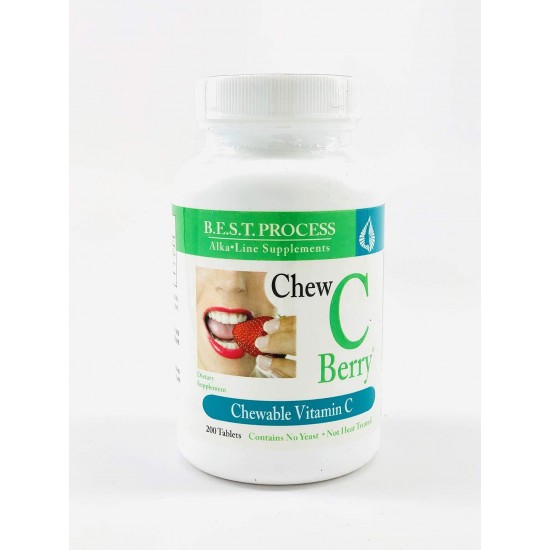 Chew C Berry (12 Pack) Chewable Vitamin C (Ascorbic Acid) | Antioxidant Flavonoids Supplement with Rose Hips (Rosa Canina) & Rutin (Sophora Japonica) | Morter HealthSystem B.E.S.T. Process Alkaline