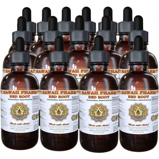 Red Root Liquid Extract, Red Root (Ceanothus Americanus) Tincture, Herbal Supplement, Hawaii Pharm, Made in USA, 2x32 fl.oz