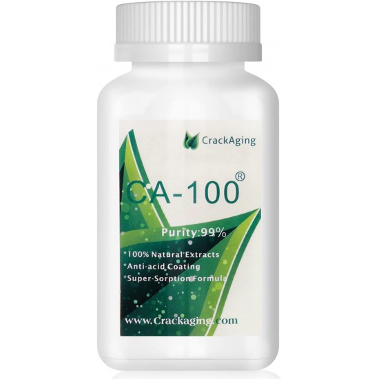 CrackAging CA-100® - 100% Natural Super-Absorption Cycloastragenol 25mg/Cap (CA-100® 25mg 90caps- Telomere Supplement)